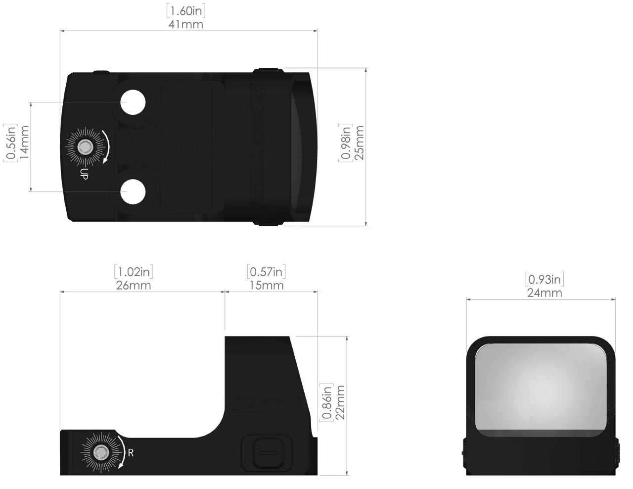 Zero Tech -  Thrive HD Red Dot Micro Reflex Sight Multi Reticle