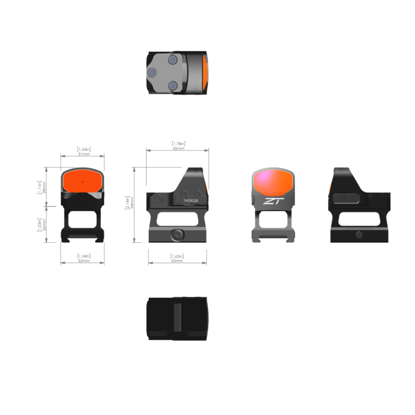 Zero Tech -  THRIVE HD Green Dot Reflex Sight 3 MOA High