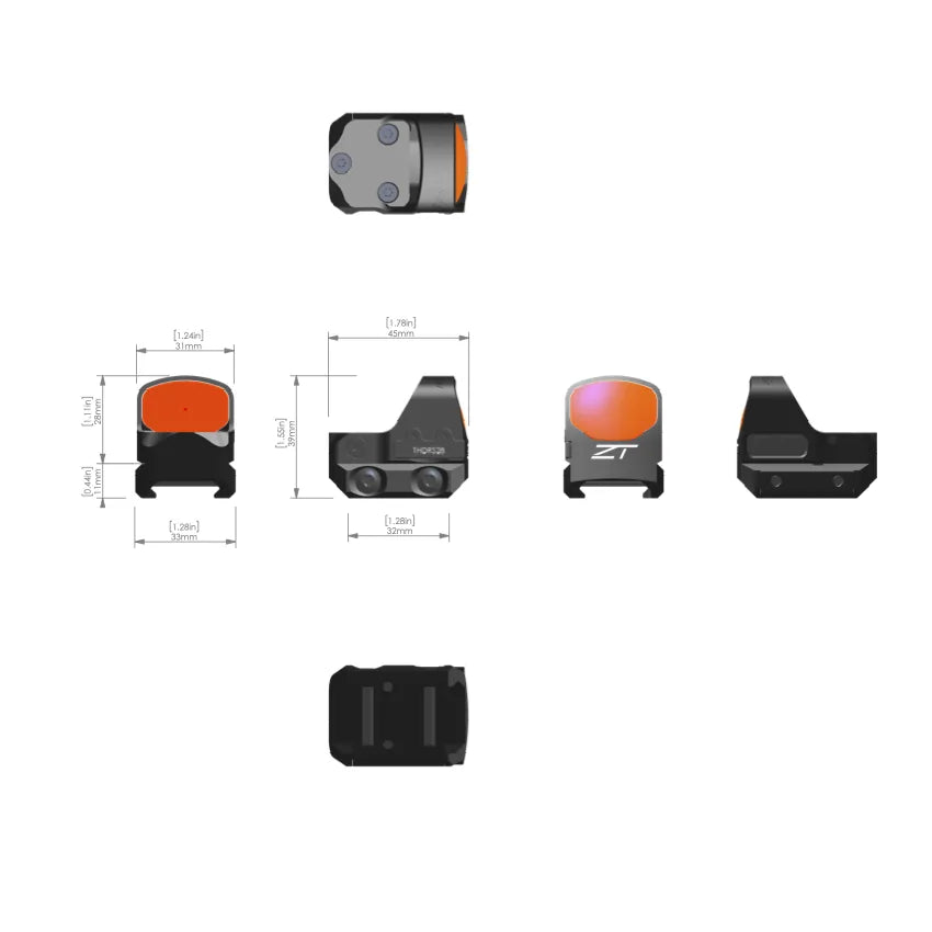 Zero Tech -  Thrive HD Green Dot Reflex Sight 3 MOA with Low Mount