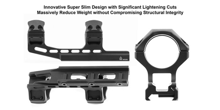 UTG® ACCU-SYNC® 30mm Picatinny Cantilever Mount, 50mm Offset, High Profile, Black