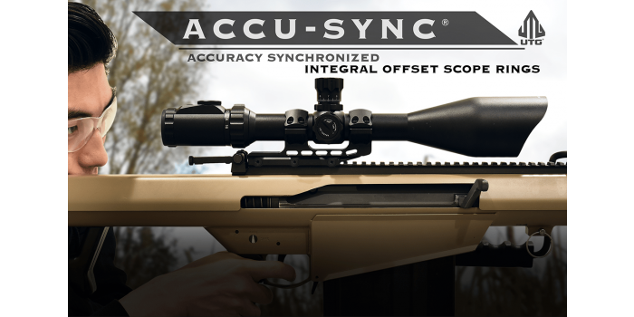 UTG® ACCU-SYNC® 34mm Picatinny Cantilever Mount, 50mm Offset, High Profile, Black